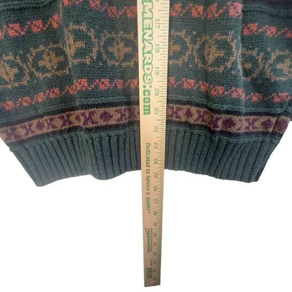 Vintage 1990s American Eagle Knit Crewneck Sweater / Striped / All Over Pattern - Picture 10 of 16